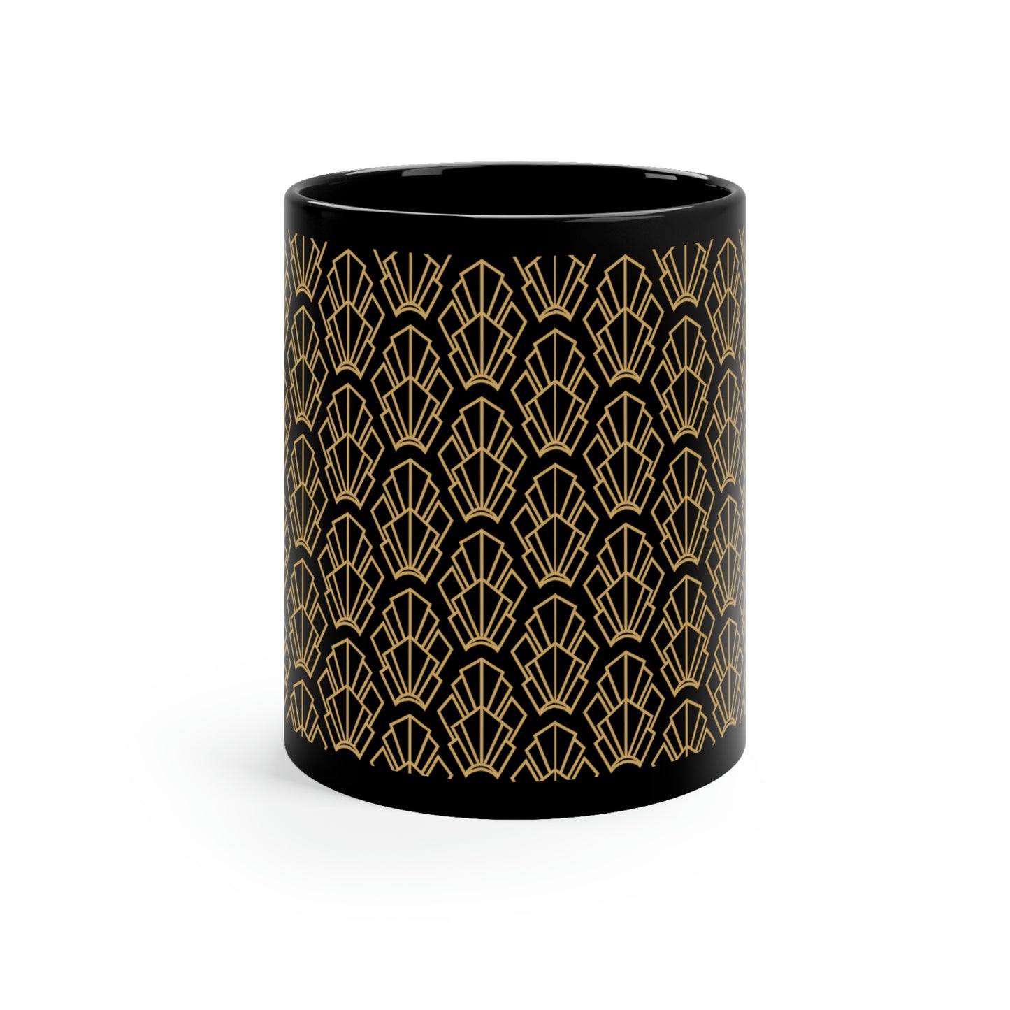 Art Deco Chevron Pattern - 11oz Black Mug