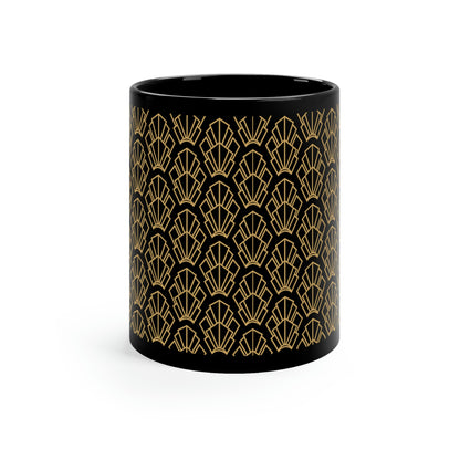 Art Deco Chevron Pattern - 11oz Black Mug