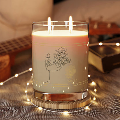 Scented Candle in Ocean Mist & Moss - Full Glass, 11oz
